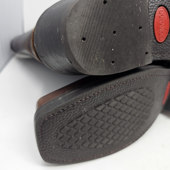 Durango Engineer Harness Boots Size 8.5 EE Square Toe Biker Brown Leather DB514. - Picture 13 of 15